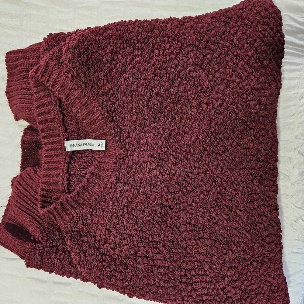Banana Republic Burgundy Textured Sweater